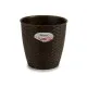 Plant pot Stefanplast Plastic Chocolate 19 x 17,5 x 19 cm (12 Units)