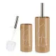 Toilet Brush Tropical Bath White Brown Silver Ceramic 9,6 x 32 x 9,6 cm