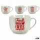 Cup Coffee Porcelain Red White 500 ml 24 Units