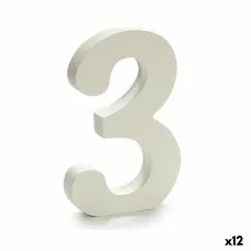Number Pincello 3 White 1,8 x 21 x 17 cm (12 Units)