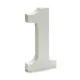 Número 1 Madera Blanco (1,8 x 21 x 17 cm) (12 Unidades)