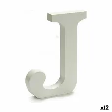 Letter Pincello J White 1,8 x 21 x 17 cm (12 Units)