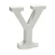 Letra Y Madera Blanco (2 x 16 x 14,5 cm) (24 Unidades)