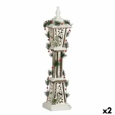 Street lamp White Brown Wood Plastic 18 x 80 x 18 cm (2 Units)