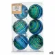 Set de Bolas de Navidad Ø 8 cm Azul Verde PVC (12 Unidades)