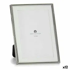 Photo frame Crystal Silver Steel (12 x 19,5 x 15,5 cm) (12 Units)
