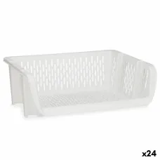 Cesta para verduras Kinvara Q-SHELF-1 Blanco Polipropileno 30 x 13,5 x 38,7 cm (24 Unidades)