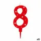 Vela Cumpleaños Número 8 (12 Unidades)