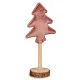 Christmas Tree Polyester Pink Wood 8 x 13 x 30 cm (12 Units)