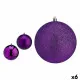 Set de Bolas de Navidad Morado PVC Ø 12 cm (6 Unidades)