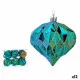 Set de Bolas de Navidad Diamante Azul Plástico 8 x 9 x 8 cm (12 Unidades)