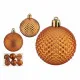 Set de Bolas de Navidad 6 cm Naranja PVC (12 Unidades)