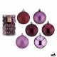 Set de Bolas de Navidad Morado Plástico 6 x 7 x 6 cm (6 Unidades)