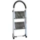 Folding ladder Kipit KX1402-GREY429 White Black Grey Metal 38 x 50 x 84 cm (6 Units)