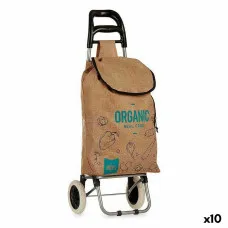 Carro de Compra Kinvara Organic Marrón 3,3 L 36 x 95 x 35 cm (10 Unidades)