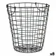 Basket Kinvara W5759-M Black Steel 30 x 30 x 30 cm With handles (8 Units)