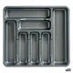 Organizador para Cubiertos Kinvara 041188 Gris Plástico 39 x 5 x 42,5 cm (15 Unidades)