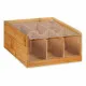 Caja para Infusiones Kinvara JWKW-4344 Marrón Bambú 22 x 10 x 20,5 cm Té (6 Unidades)