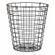 Basket Kinvara W5759M-CH Black Steel 30 x 30 x 30 cm With handles (12 Units)