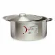 Casserole with lid Kinvara 100015 Silver 53 x 24 x 43 cm (3 Units)