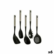 Juego de Utensilios de Cocina Kinvara KT171055S-S5 Negro Plástico 8,5 x 35 x 20,5 cm (6 Unidades)