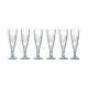Champagne glass Vivalto Exotic Blue Crystal 170 ml (6 Units)