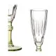 Champagne glass Vivalto Exotic Green Crystal 170 ml (6 Units)