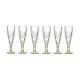 Champagne glass Vivalto Exotic Green Crystal 170 ml (6 Units)
