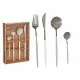 Set de Cubiertos Kinvara BST-CT022 Blanco Plateado Acero Inoxidable (12 Unidades)