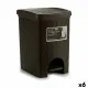 Pedal bin Stefanplast Elegance Brown Plastic 20 L (6 Units)