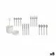 Set de Cubiertos Kinvara HQ233H10 Blanco Acero Inoxidable (8 Unidades)
