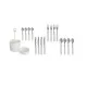 Set de Cubiertos Kinvara HQ233H10 Blanco Acero Inoxidable (8 Unidades)