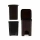Pedal bin Stefanplast Elegance Brown Plastic 6 L (6 Units)