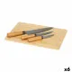 Knife Set Cutting board Cheese Brown Bamboo (6 Units)