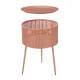 Side table Stripes Golden Terracotta Metal 40 x 57 x 40 cm