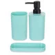 Bath Set Berilo B8108-S3-MINT Black Green polypropylene (12 Units)