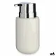 Soap Dispenser Berilo J1017-A-BLANCO White Silver Metal Ceramic 300 ml 7 x 14,5 x 8,5 cm (6 Units)