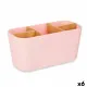 Toothbrush Holder Pink Bamboo polypropylene 21 x 10 x 9 cm (6 Units)