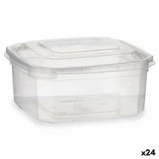Rectangular Lunchbox with Lid Transparent polypropylene 500 ml 12,3 x 6 x 13 cm (24 Units)