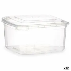 Rectangular Lunchbox with Lid Leknes BS1000ROI Transparent polypropylene 1 L 14,1 x 8 x 15,5 cm (12 Units)