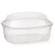 Rectangular Lunchbox with Lid Leknes BS1500ROIOV Transparent polypropylene 1,5 L 18 x 10,5 x 21,5 cm (8 Units)