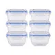 Set de Fiambreras Leknes 30103 Azul Transparente Plástico 900 ml 14,5 x 8,5 x 14,5 cm Hermético (8 Unidades)