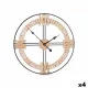 Reloj de Pared Negro Metal Madera MDF 60 x 60 x 5 cm (4 Unidades)