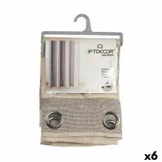Curtain Beige Grey 140 x 0,1 x 260 cm (6 Units)