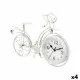 Table clock Bicycle White Metal 33 x 22,5 x 4,2 cm (4 Units)