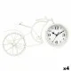 Table clock Bicycle White Metal 40 x 19,5 x 7 cm (4 Units)