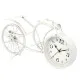 Table clock Bicycle White Metal 40 x 19,5 x 7 cm (4 Units)