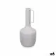 Vase With handle Grey Steel 12 x 30 x 12 cm (6 Units)