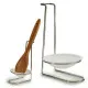 Spoon Rest Kinvara 55022 polypropylene Iron 10 x 18 x 11 cm Silver (24 Units)