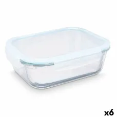 Fiambrera Vivalto C2-2260K Transparente Silicona Vidrio de Borosilicato 2,2 L 27 x 9 x 22 cm (6 Unidades)